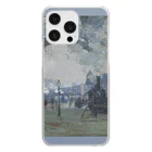 SONOTENI-ARTの004-033　クロード・モネ　『サン＝ラザール駅』　クリア　スマホケース　iPhone 14ProMax/14Plus/13ProMax/12ProMax/11ProMax専用デザイン　CC5-2 Clear Smartphone Case