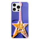 Rock★Star Guitar School 公式Goodsのアンディ・星ギター・ウォーホール Clear Smartphone Case