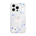 まがおないぬのまがおないぬ｜Smoke Blue Clear Smartphone Case