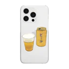 脂身通信Ｚの缶ビール_230325 Clear Smartphone Case