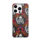 Ａ’ｚｗｏｒｋＳのFallen Angel of SKULL SEAMLESS PATTERN Clear Smartphone Case