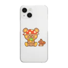 レタ(LETA)のぬいクマちゃんのキノコがり Clear Smartphone Case