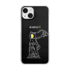 ビールとアート TM-3 Designの彫刻 × BEER（サモトラケのニケ）黒背景 Clear Smartphone Case