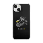 ビールとアート TM-3 Designの名画 × BEER（ミュシャ）黒背景 Clear Smartphone Case