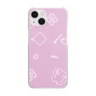 hikari_graphicsの園の生活　英字ver　PINK Clear Smartphone Case