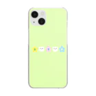 AY_selectのくまとお花のパステルスマホケース Clear Smartphone Case