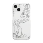 ch3coohの受胎告知白黒 Clear Smartphone Case