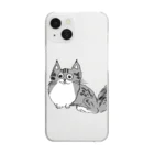 ikimonodaisukishyonenのでか猫Qoo Clear Smartphone Case