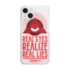 うぉーるのとこのREAL EYES REALIZE REAL LIES (RED ver.) Clear Smartphone Case