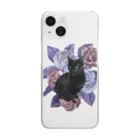 romaromaの薔薇と黒猫 Clear Smartphone Case