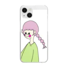 omamewomanのおはなちゃん Clear Smartphone Case