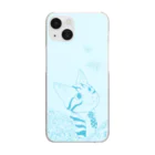 アトリエ『猫虹彩パレット』🐈🌈🎨の【だいだいいろ】薔薇とれおんくん(デフォルメver.) Clear Smartphone Case