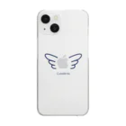 Cute BirdsのCute Birds　羽ブルー Clear Smartphone Case