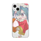 揺。(中田揺。)の揺。ちゃんとバツうさぎ【クリスマスグッズ】 Clear Smartphone Case