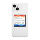 松田悟志のアートな小部屋のSAUNA SAUNNER SAUNEST Clear Smartphone Case