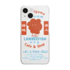 Boardgame Cafe & Shop LAMBEEFISH(ボードゲームカフェ & ショップ ランビーフィッシュ)のグッズ屋さんの【台湾風レトロ 】ボードゲームカフェランビーくんグッズ クリアスマホケース