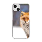 cow_cherry blossomsのNature of Hokkaido(Fox) Clear Smartphone Case