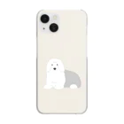 ゆいたっく／犬イラストのオールドイングリッシュシープドッグ2(GY) Clear Smartphone Case