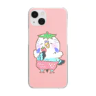 とりもり屋のいちごおぱんつなセキセイインコ Clear Smartphone Case