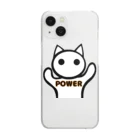 aiueoneko358のパワー猫 Clear Smartphone Case