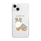 わんライフガーデンのOh my dog！ブルーマールなオーストラリアンシェパード(オッドアイ) Clear Smartphone Case