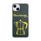 かえる商店のmacchinetta yellow Clear Smartphone Case