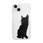 kurikanocoromothiのくりかのころもち🐈‍⬛黒猫シルエット Clear Smartphone Case