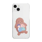 dreaminginjapanのSleepy Bear Snuggles Clear Smartphone Case