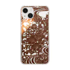 Healingcolor art椿の伊勢型紙 Clear Smartphone Case