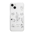 イロノカタチ ilonokatachiの猫いっぱい3 Clear Smartphone Case