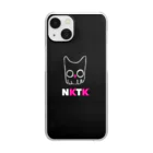 NKTK♡ＳＨＯＰの猫ドクロ（黒白ピンク） Clear Smartphone Case