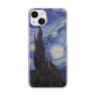 SONOTENI-ARTの005-004　ゴッホ　『星月夜』　クリア　スマホケース　iPhone 14/14Pro/13/13Pro/12/12Pro/11専用デザイン　CC5-1 Clear Smartphone Case