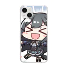 Fragment【フラグメント】のBIGSmile黒猫ちゃん Clear Smartphone Case