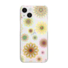 kimchinのやさしい色合いの花柄 Clear Smartphone Case