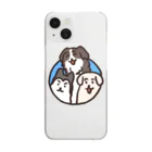 自由の飛び出す犬 Clear Smartphone Case