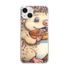 クジラレモンのいっぱい食べてね Clear Smartphone Case