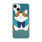 猫子猫の賢そうな猫 Clear Smartphone Case