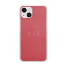 「Birth Day Colors」バースデーカラーの専門店の4月13日の誕生色「ロココ・レッド」 Clear Smartphone Case