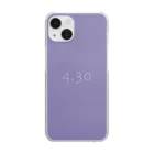 「Birth Day Colors」バースデーカラーの専門店の4月30日の誕生色「アスター・パープル」 Clear Smartphone Case