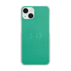「Birth Day Colors」バースデーカラーの専門店の5月23日の誕生色「ホリー・グリーン」 Clear Smartphone Case
