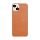 「Birth Day Colors」バースデーカラーの専門店の5月30日の誕生色「バーント・オレンジ」 Clear Smartphone Case