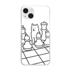 kogipanketuのチェス犬 Clear Smartphone Case