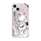 blossomのピンク✖紫系の地雷女の子 Clear Smartphone Case