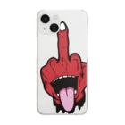 TRAVA design SHOPの挑発（赤） Clear Smartphone Case