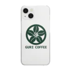 GURI COFFEE公式グッズの家紋ロゴ(緑) Clear Smartphone Case