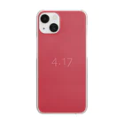 「Birth Day Colors」バースデーカラーの専門店の4月17日の誕生色「リボン・レッド」 Clear Smartphone Case