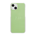「Birth Day Colors」バースデーカラーの専門店の7月22日の誕生色「オパール・グリーン」 Clear Smartphone Case