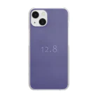 「Birth Day Colors」バースデーカラーの専門店の12月8日の誕生色「オリエント・ブルー」 Clear Smartphone Case