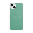 「Birth Day Colors」バースデーカラーの専門店の12月24日の誕生色「グリーン・スプルース」 Clear Smartphone Case