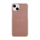 「Birth Day Colors」バースデーカラーの専門店の1月15日の誕生色「シーダーウッド」 Clear Smartphone Case